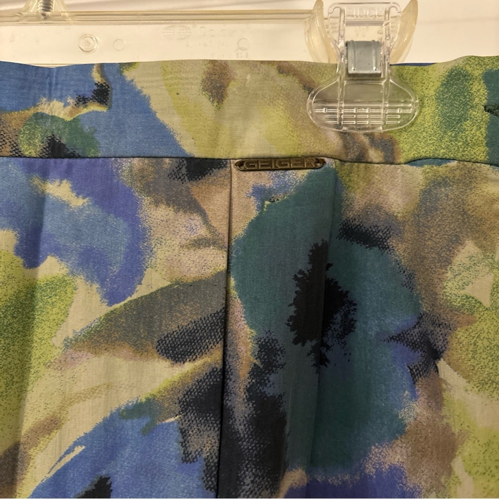 VTG Geiger Austria 100% Silk Watercolor Floral Midi Pencil Skirt  EU 42 US 12 - Picture 16 of 16